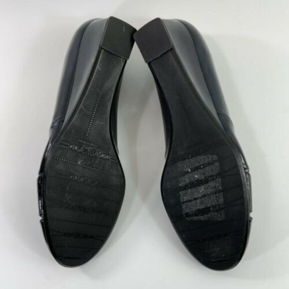 Stuart Weitzman Wedge Patent Leather Closed Toe Shoes Dark Green 6.5 - Picture 6 of 11